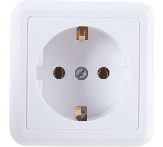 Изображение товара Розетка Кунцево-Электро ОПТИМА одноместная с з/к, 16А РА16-376 8007