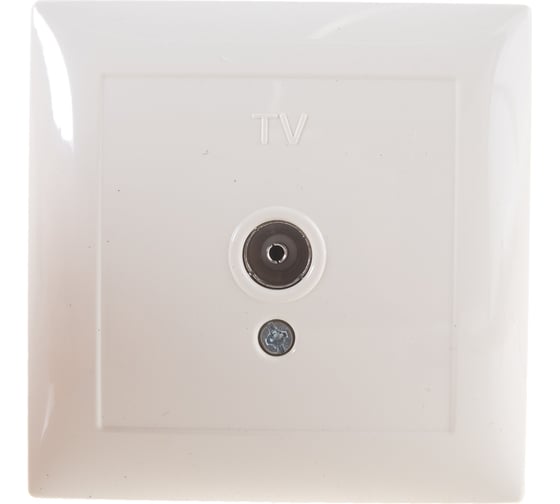 Изображение товара Телевизионная розетка Кунцево-Электро СЕЛЕНА одноместная оконечная РТВ1-0-399 с/к 8150