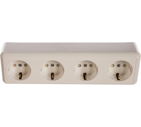 Изображение товара Розетка Кунцево-Электро ОПТИМА четырехместная, 16А РА 16-403 8023