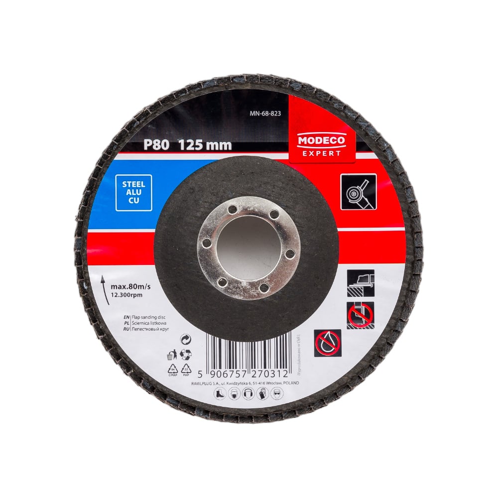 Лепестковый диск шлифовальный MODECO диск шлифовальный по стали norgau