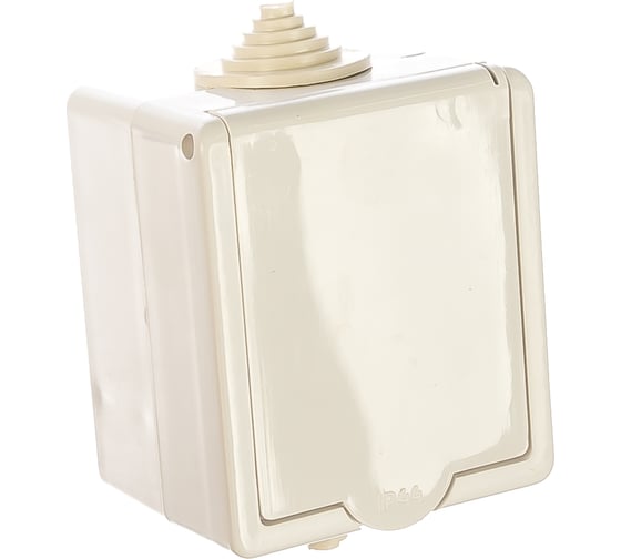 Изображение товара Розетка Кунцево-Электро брызгозащищенная открытой установки с з/к одноместный IP44 16А РА16-660 5906