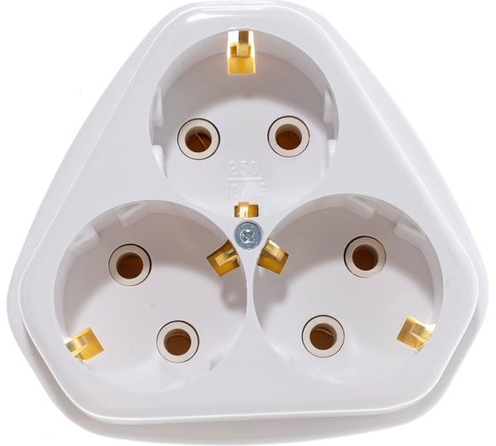 Изображение товара Розетка Кунцево-Электро трехместная скрытой установки ток 16А РС10/16-835 5929