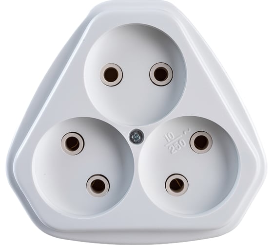 Изображение товара Розетка Кунцево-Электро трехместная скрытой установки ток 10А РС10-394 5928