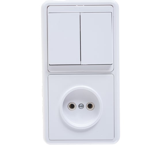Изображение товара Комбинированный блок Кунцево-Электро БЭЛЛА скрытая установка выключатель+розетка БКВР-038 5827