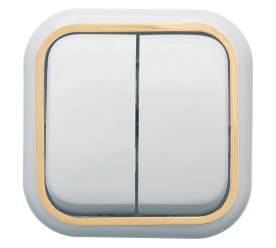 Изображение товара Выключатель Кунцево-Электро ВАЛЕНТИНА  двухклавишный А56-025 З 7635