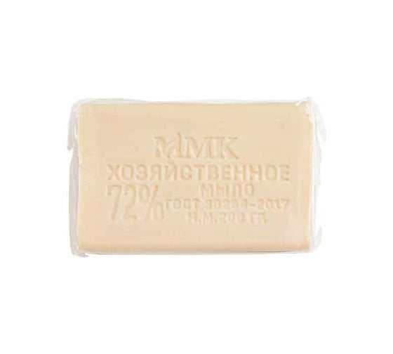 Изображение товара Хозяйственное мыло ММК 200 гр. 72 % в прозрачной обертке флоупак 60 шт МКХ0321
