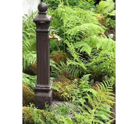 Изображение товара Садовая колонка из алюминия 218, 285х325х800 мм, вес 5,6 кг, коричневая GLQ ДжиЭлКью 218 (Brown)