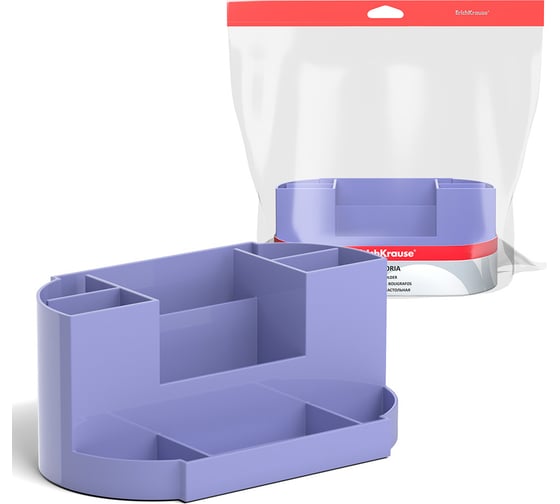 Изображение товара Настольная пластиковая подставка ErichKrause Victoria, Pastel, фиолетовый 51483