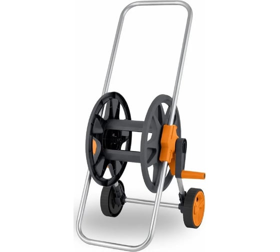 Изображение товара Тележка для шланга с металлической ручкой. Вместимость: шланг 1/2" 60 м, 5/8" 50 м, 3/4" 40 м GLQ ДжиЭлКью GL 810