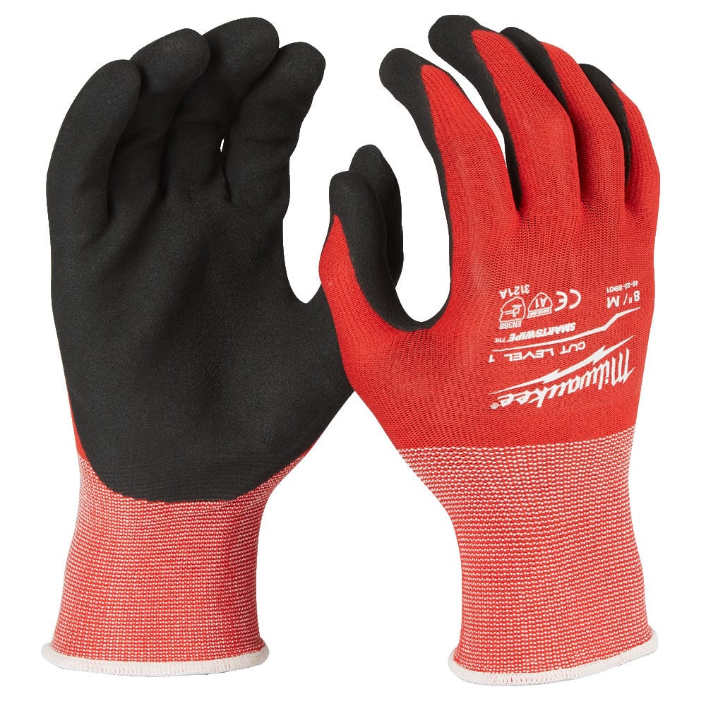 Перчатки Milwaukee, цвет черный/красный, размер 2XL