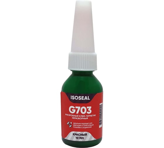 Изображение товара Анаэробный неразборный фиксатор резьбы Isoseal G703, красный, 10 мл 7031002