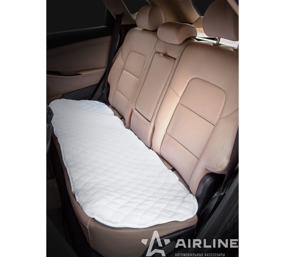 Изображение товара Накидка Airline из искусственного меха, белая с коротким ворсом, на заднее сиденье, 1 шт. AFC-A-05