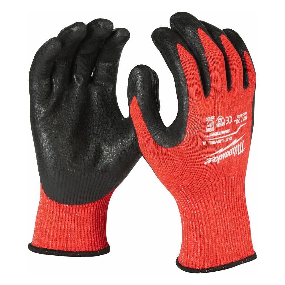 Перчатки Milwaukee, цвет черный/красный, размер XL
