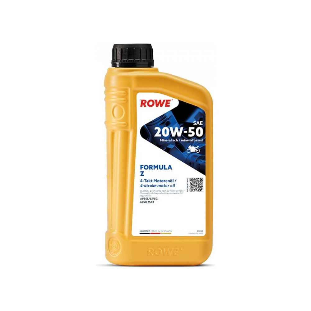 Изображение товара Моторное масло 20W-50 для мотоциклов минеральное 1л Rowe HIGHTEC FORMULA SAE Z