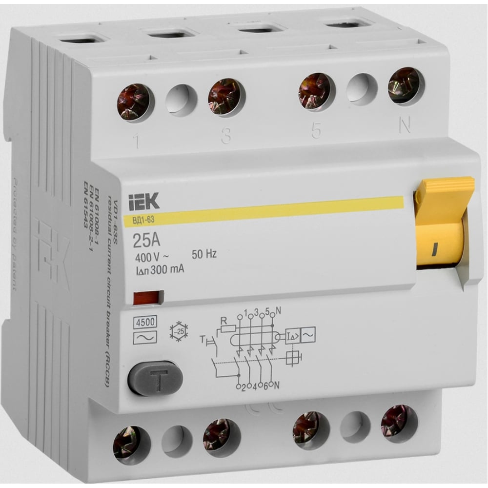 Выключатель дифференциального тока IEK - MDV10-4-025-300