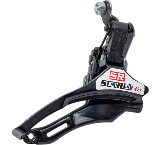 Изображение товара Передний переключатель SunRun, хомут 28.6мм, 42Т, нижняя тяга, черный HQ-0013913