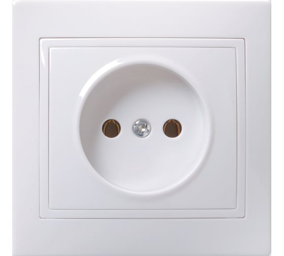 Изображение товара Розетка GENERICA КВАРТА х1 б/з в сборе б/ш,бел ERK13-K01-10-DM