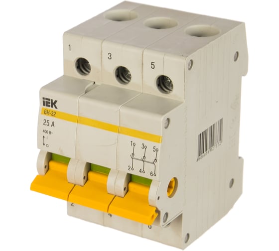 Изображение товара Выключатель нагрузки IEK ВН-32 25А/3П ИЭК MNV10-3-025