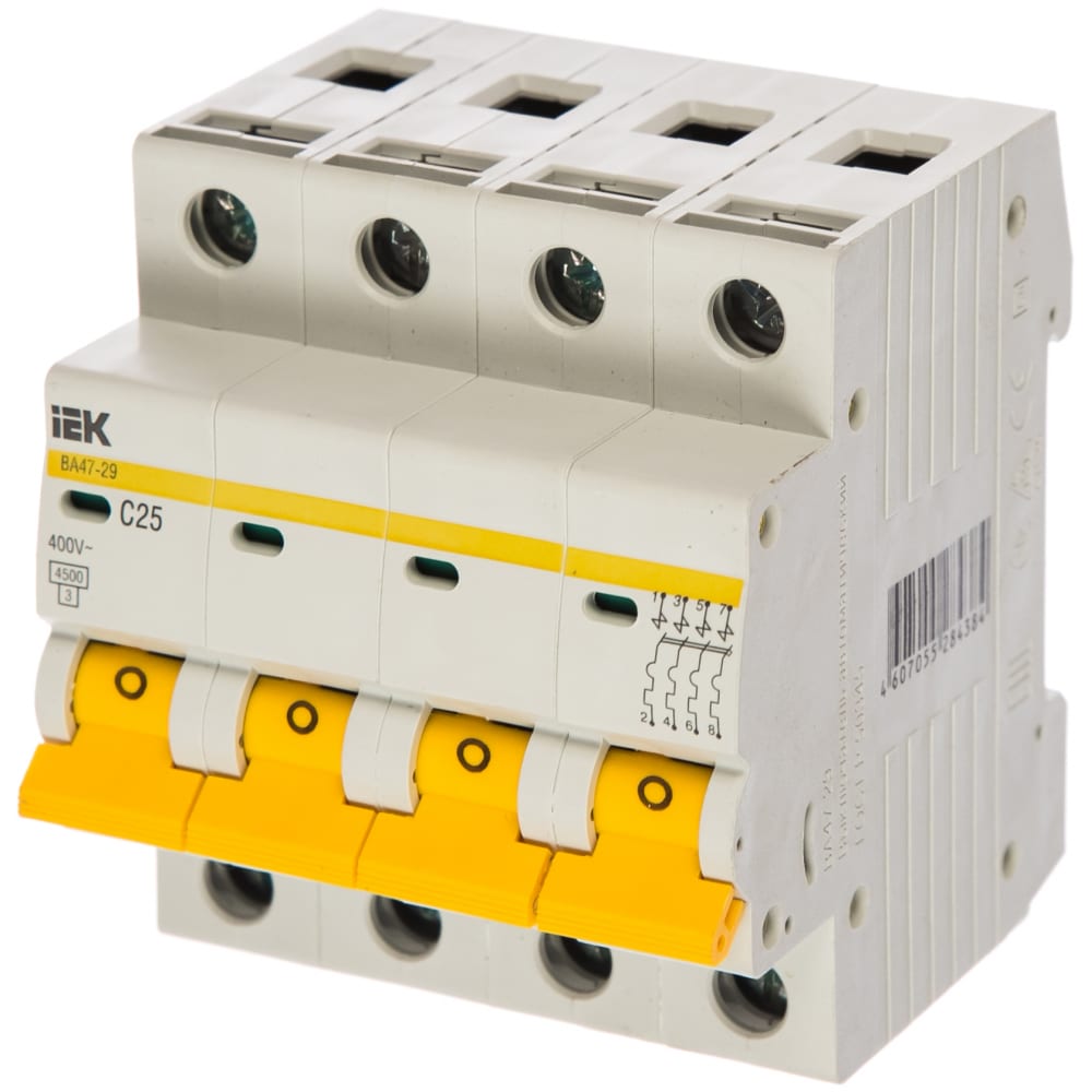 Автоматический выключатель IEK автоматический выключатель legrand tx3 4p c25 а 6 ка