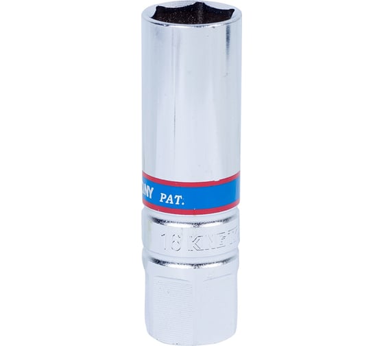 Изображение товара Головка свечная шестигранная (3/8"; 16 мм) с резиновым фиксатором KING TONY 363516