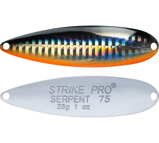 Изображение товара Блесна Strike Pro Serpent Treble 65H цвет: A70-713 Black Silver OB ST-010A1#A70-713