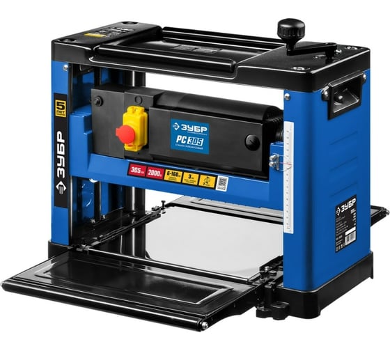 Изображение товара Рейсмусовый станок Зубр ширина строгания 305мм, толщина заготовки до 160 мм, 2 ножа, 8000 б/мин, 2000Вт, 6м/мин РС-305
