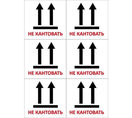 Изображение товара Самоклеящиеся этикетки ProMega Не кантовать, 105x99 мм, 6 шт. на листе А4, в упаковке 20 листов 1799796