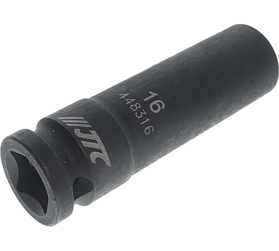 Изображение товара Головка торцевая ударная тонкостенная 12-гранная JTC 1/2" х 16мм, длина 82мм 448316 562959