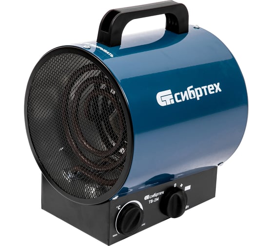 Изображение товара Тепловая пушка СИБРТЕХ ТВ-2М тепловентилятор, 230 В, 2 режима. вентилятор, 2000 Вт 96436