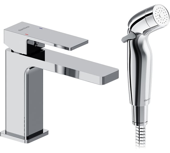Изображение товара Смеситель для умывальника с гигиеническим душем Damixa Gala хром 530300000