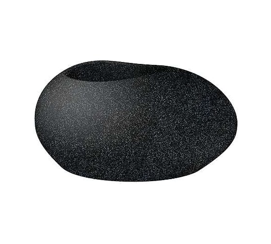 Изображение товара Кашпо SCHEURICH 280 пластик Stony Black диаметр 73 см ширина 325 мм высота 352 мм 21 л черный камень 059110