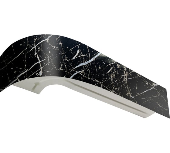 Изображение товара Карниз Эскар Классика в сборе, 2-х рядный, черный мрамор, 7 см, 3,5 м 767430350