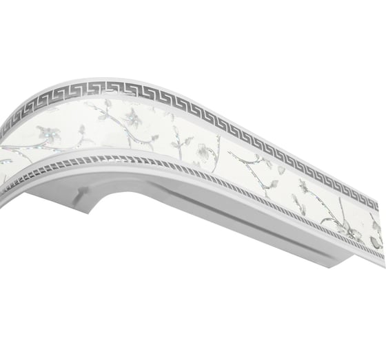 Изображение товара Карниз Эскар Классика в сборе, 3-х рядный, "антик" инкрустация белая, 3,5 м 535431350