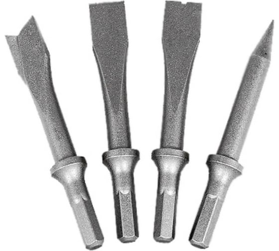 Изображение товара Набор зубил 4 шт, 125 мм Пневмо-Трейд PT-ACS-04125H