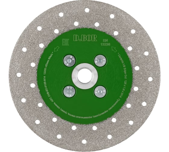 Изображение товара Алмазный диск Ceramic VB Edge Cut 125x1.8 мм, М14 D.BOR D-CVB-EC-0125-M14