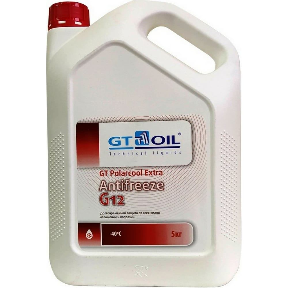 фото Антифриз gt oil polarcool extra g12 красный, 5 кг 1950032214069