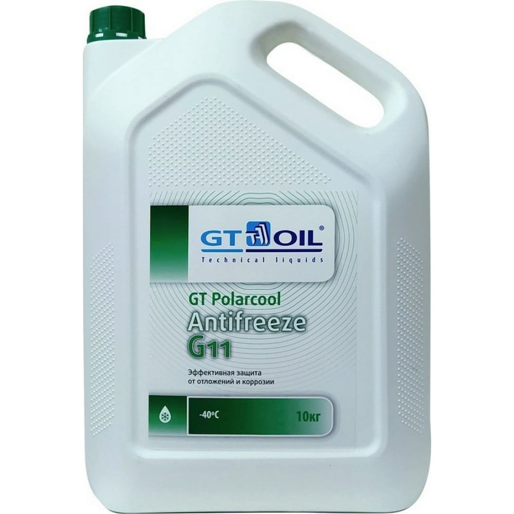 фото Антифриз gt oil polarcool g11 зеленый, 10 кг 1950032214021