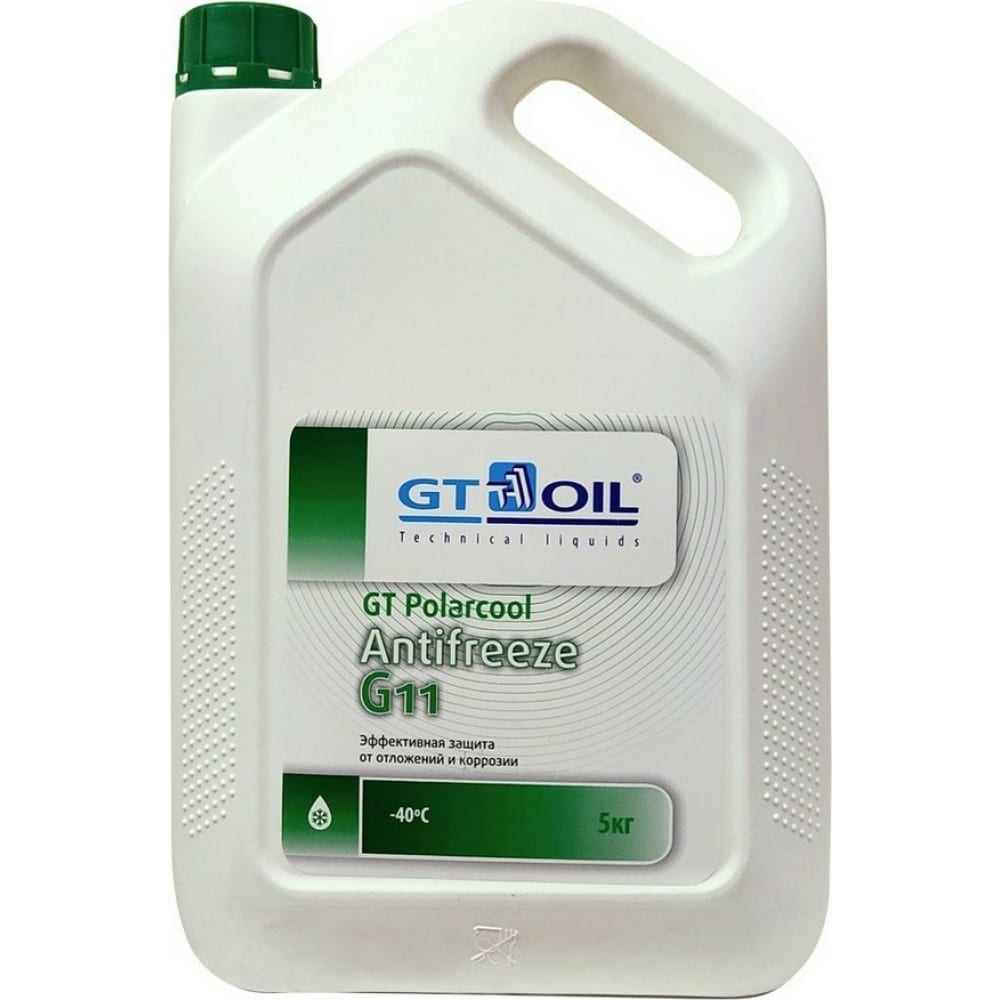фото Антифриз gt oil polarcool g11 зеленый, 5 кг 1950032214014