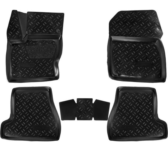 Изображение товара Ковры Airline для Ford Focus III 2011-, 5 шт., высокий борт, 3D с подпятником, ТЭП, черные ACM-PS-29