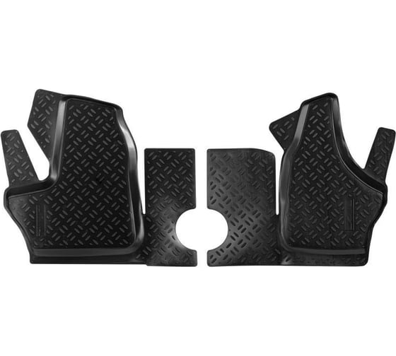 Изображение товара Ковры Airline для ГАЗель Next 13-, комплект 2 шт., высокий борт, 1й ряд, ТЭП, черные ACM-PS-16