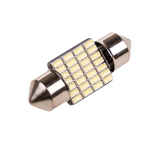 Изображение товара Автолампа SKYWAY диод T11 (C5W) 12V 28 SMD диодов 1-конт 31мм (CANBUS) Белая(в компл. 2 шт.) S08201408