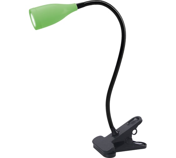 Изображение товара Настольный светодиодный светильник Uniel Ulm-d501 4w/4000k green «прищепка». механический выключатель. зеленый. tm UL-00010747