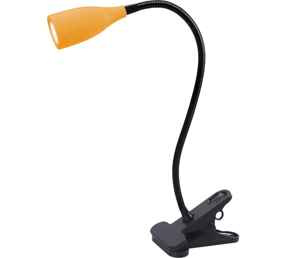 Изображение товара Настольный светодиодный светильник Uniel Ulm-d501 4w/4000k orange «прищепка». механический выключатель. оранжевый. tm UL-00010748