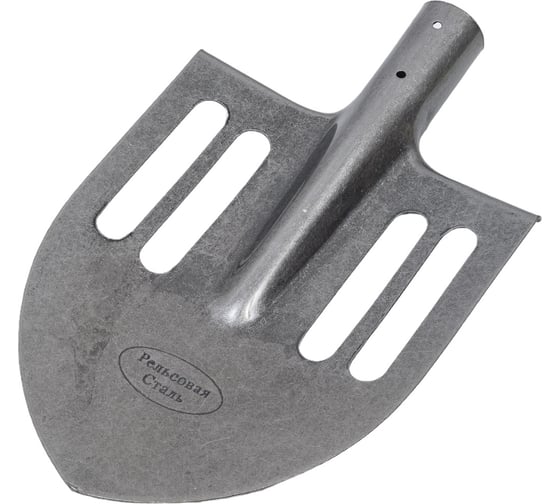 Изображение товара Штыковая лопата MosTek Ш-600СП с прорезями, рельсовая сталь, без черенка, черенок 36-40 мм 9121600