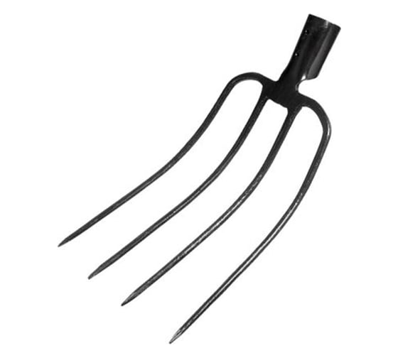 Изображение товара Навозные вилы MosTek ВС-4 рельсовая сталь, без черенка, черенок 36-40 мм 9151240