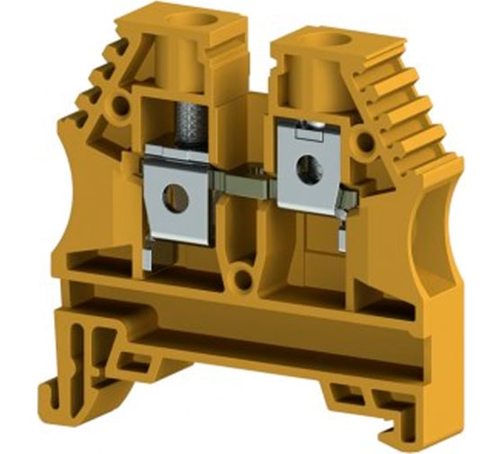 Изображение товара Клеммник на DIN-рейку Klemsan 6мм.кв., желтый; AVK6(RP) 60 шт. 0.0.0.3.304143RP