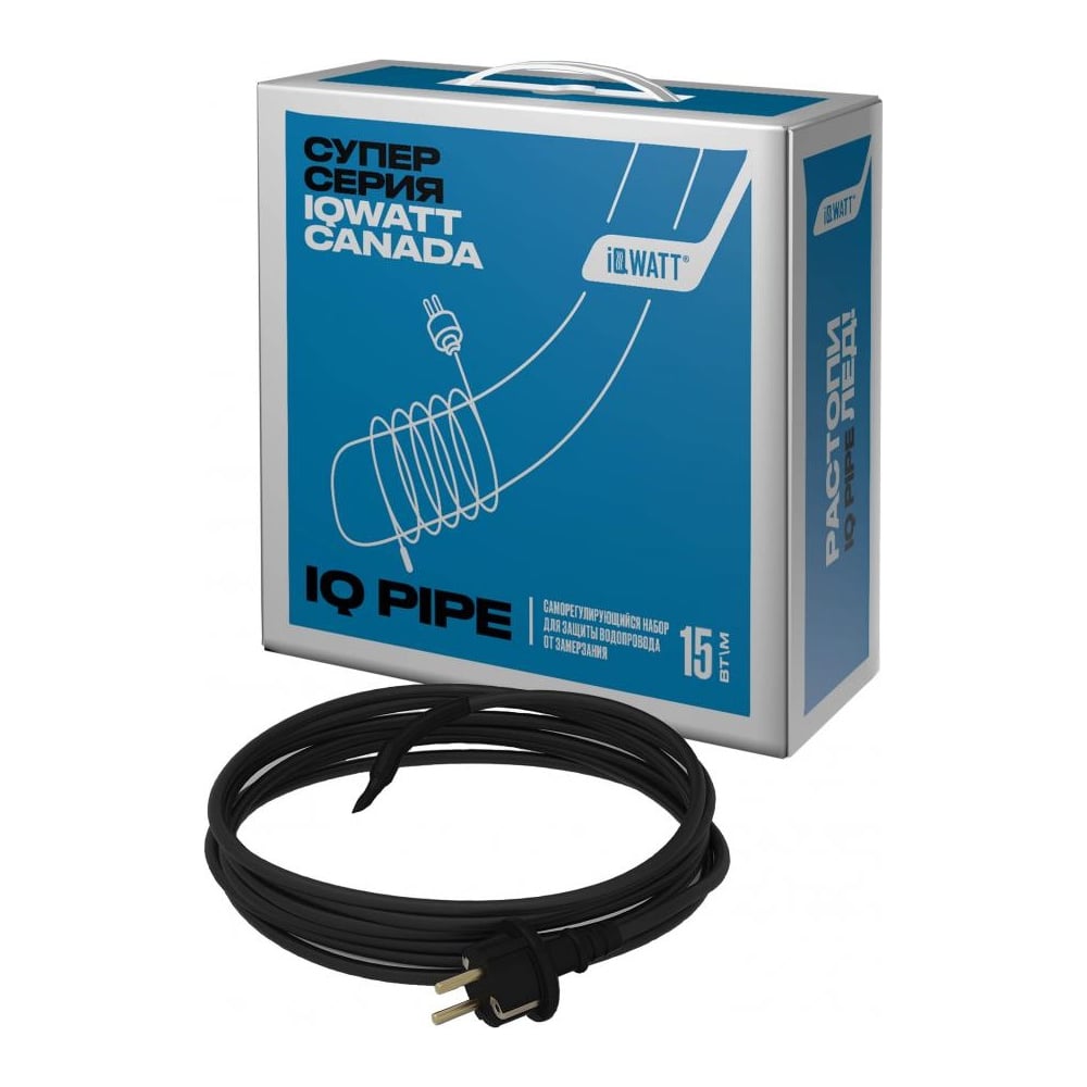 Изображение товара Комплект для обогрева труб IQWATT IQ PIPE-16м 039498 с функцией саморегулирования