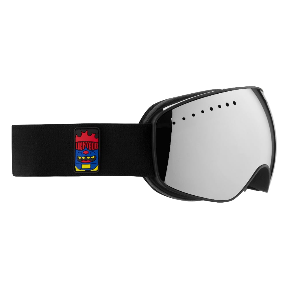 Изображение товара Защитная маска LUCKYBOO future черная с панорамным стеклом и антизапотеванием