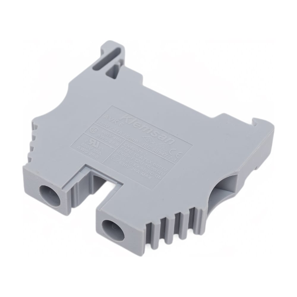 Изображение товара Клеммник на DIN-рейку Klemsan AVK6(RP) 6 мм² серый 60 шт