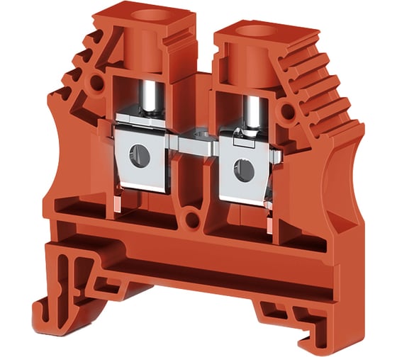 Изображение товара Клеммник на DIN-рейку Klemsan 6мм.кв., красный; AVK6(RP) 60 шт. 0.0.0.3.304144RP
